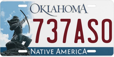 OK license plate 737ASO
