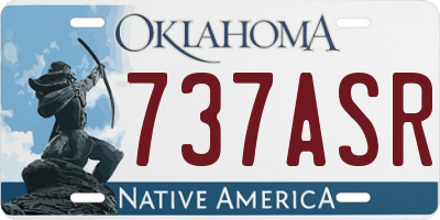 OK license plate 737ASR