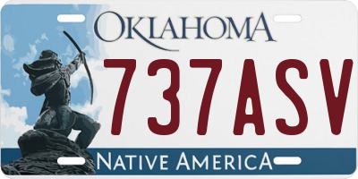 OK license plate 737ASV