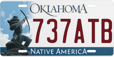 OK license plate 737ATB