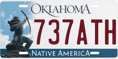 OK license plate 737ATH