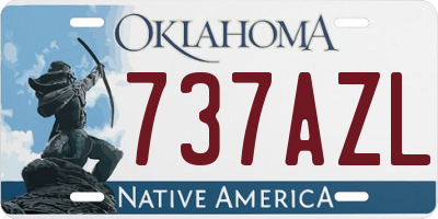 OK license plate 737AZL