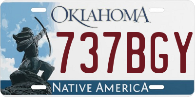 OK license plate 737BGY
