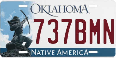 OK license plate 737BMN