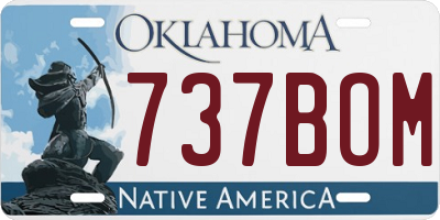 OK license plate 737BOM