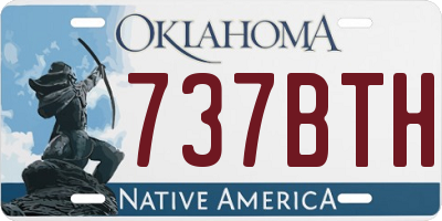 OK license plate 737BTH