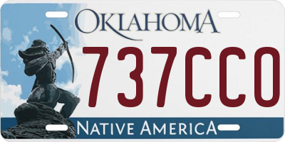OK license plate 737CCO