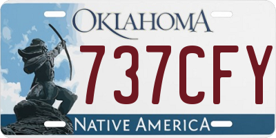OK license plate 737CFY