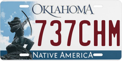 OK license plate 737CHM