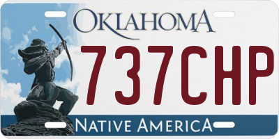 OK license plate 737CHP