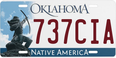 OK license plate 737CIA