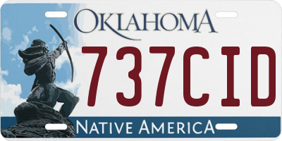 OK license plate 737CID