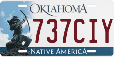 OK license plate 737CIY
