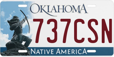 OK license plate 737CSN