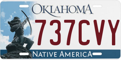 OK license plate 737CVY