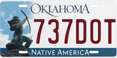 OK license plate 737DOT