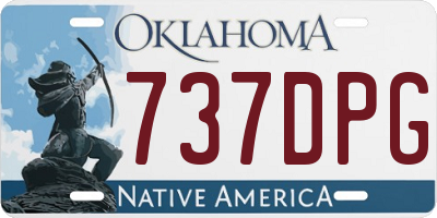 OK license plate 737DPG