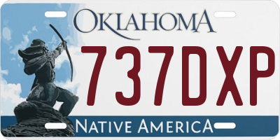 OK license plate 737DXP