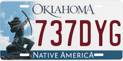 OK license plate 737DYG