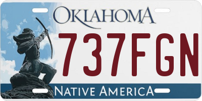 OK license plate 737FGN