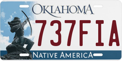 OK license plate 737FIA