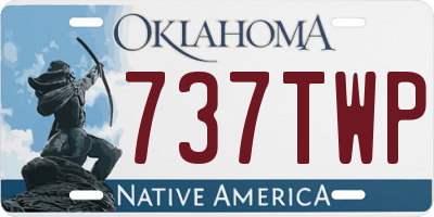 OK license plate 737TWP