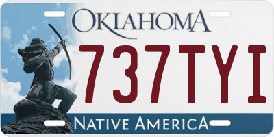 OK license plate 737TYI