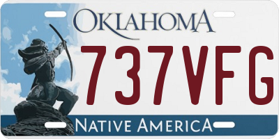 OK license plate 737VFG