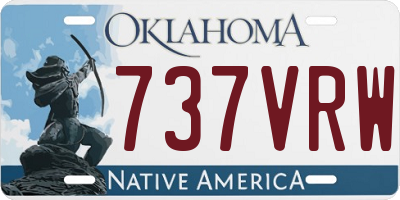OK license plate 737VRW