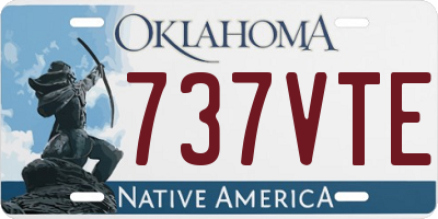 OK license plate 737VTE