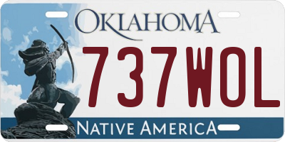 OK license plate 737WOL