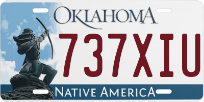 OK license plate 737XIU