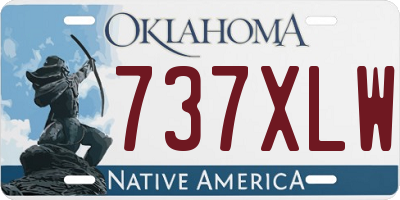 OK license plate 737XLW