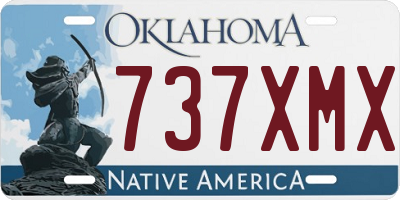 OK license plate 737XMX