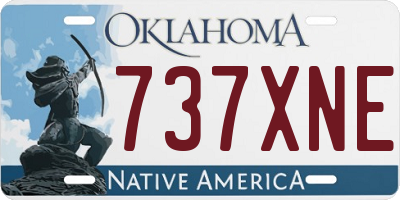 OK license plate 737XNE