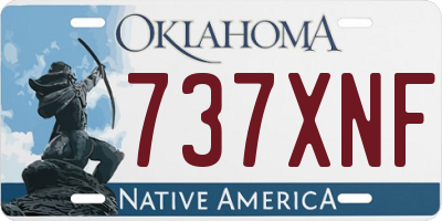 OK license plate 737XNF
