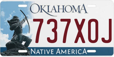 OK license plate 737XOJ