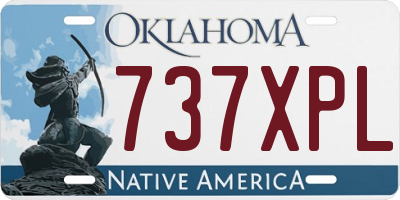 OK license plate 737XPL