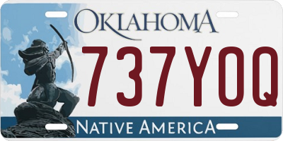 OK license plate 737YOQ