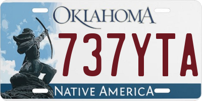 OK license plate 737YTA