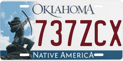 OK license plate 737ZCX