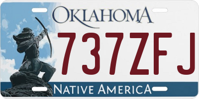 OK license plate 737ZFJ