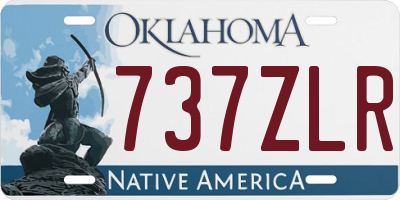 OK license plate 737ZLR