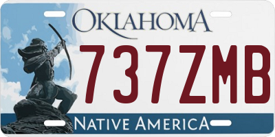 OK license plate 737ZMB