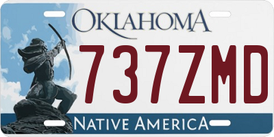 OK license plate 737ZMD