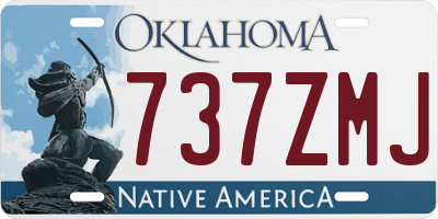 OK license plate 737ZMJ