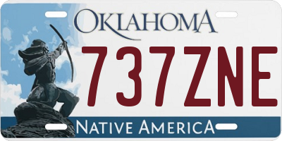 OK license plate 737ZNE