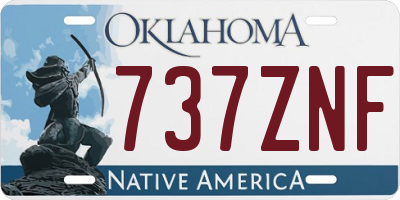 OK license plate 737ZNF