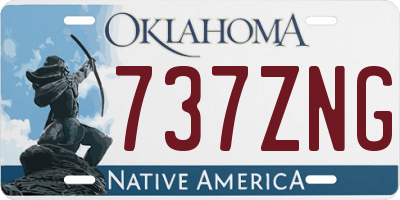 OK license plate 737ZNG
