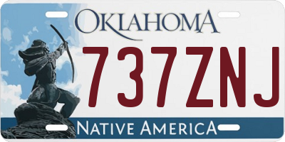 OK license plate 737ZNJ